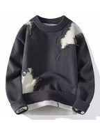 Swetway Men’s & Teen Boys’ Distressed Knit Sweater – Casual Pullover