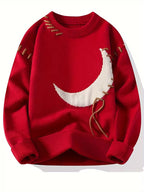 Swetway Men’s Loose Fit Distressed Sweater – Asymmetrical Hem, Black