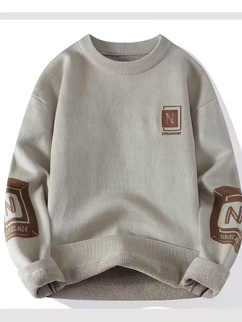 Swetway Vintage-Inspired Black & White Color Block Sweater