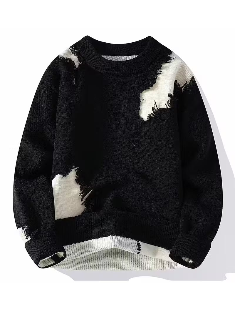 Swetway Men’s & Teen Boys’ Distressed Knit Sweater – Casual Pullover