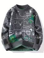 Swetway Men’s Cozy Geometric Pattern Sweater – Thick Warm Pullover