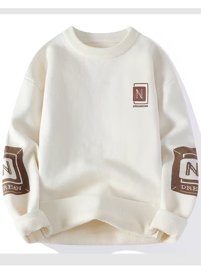 Swetway Vintage-Inspired Black & White Color Block Sweater